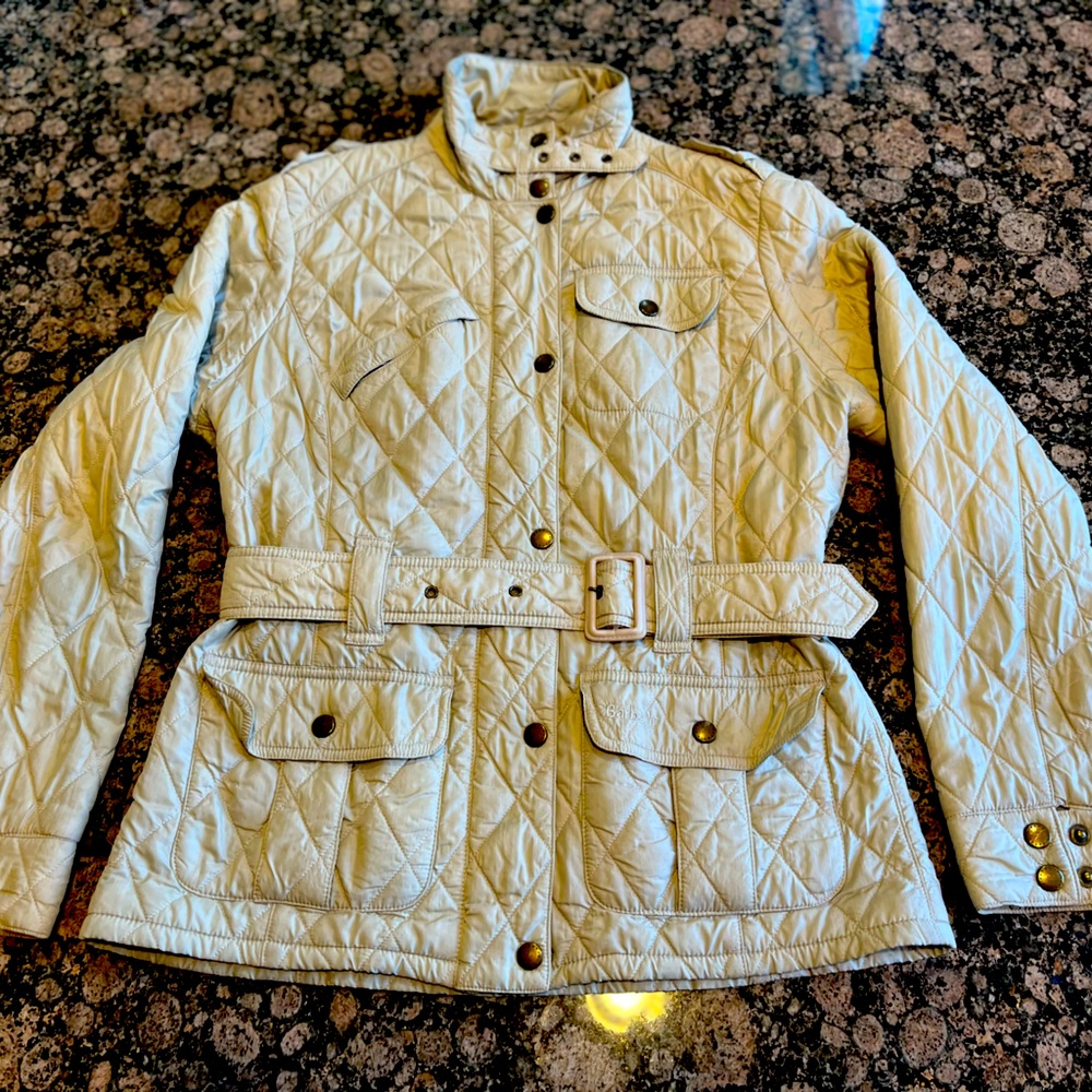 Barbour Women’s Coat in Cream Size 6 US in EUC